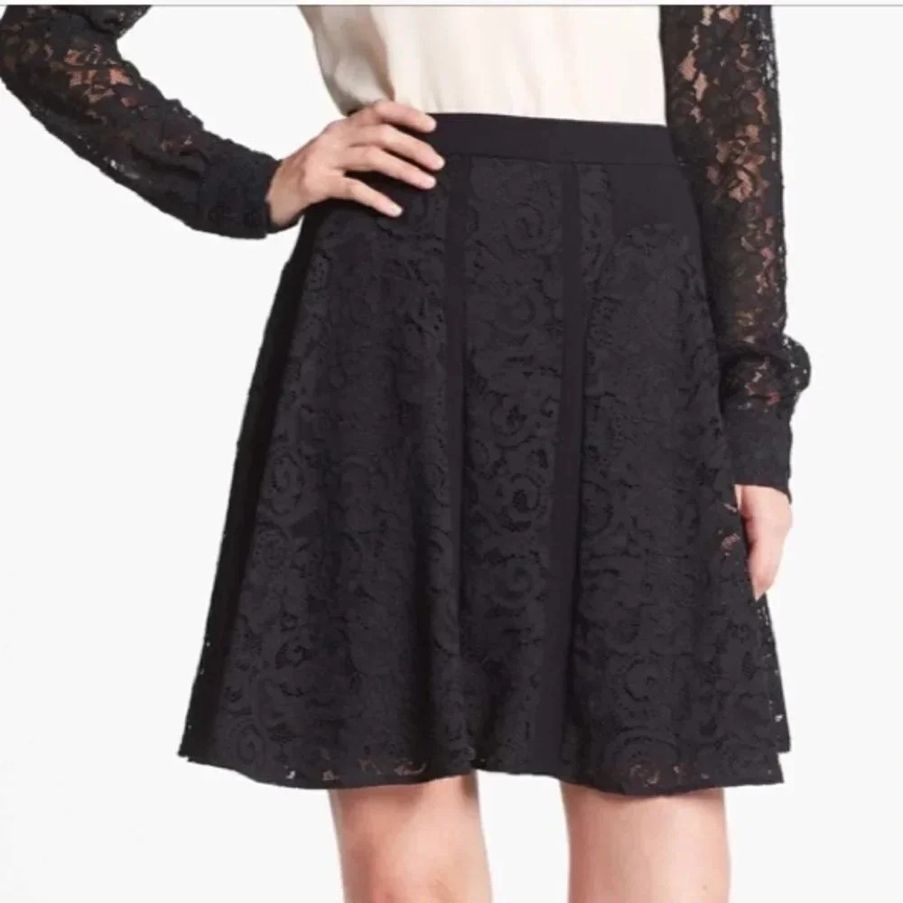 Diane Von Furstenberg Radella Lace Panel Skirt